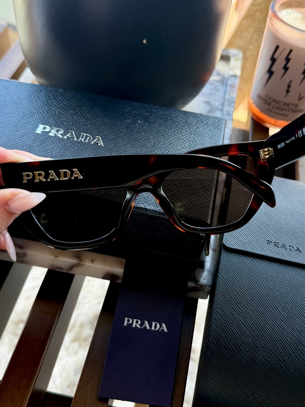 EUC Prada PR A09S Briar Tortoise Sunglasses 53mm